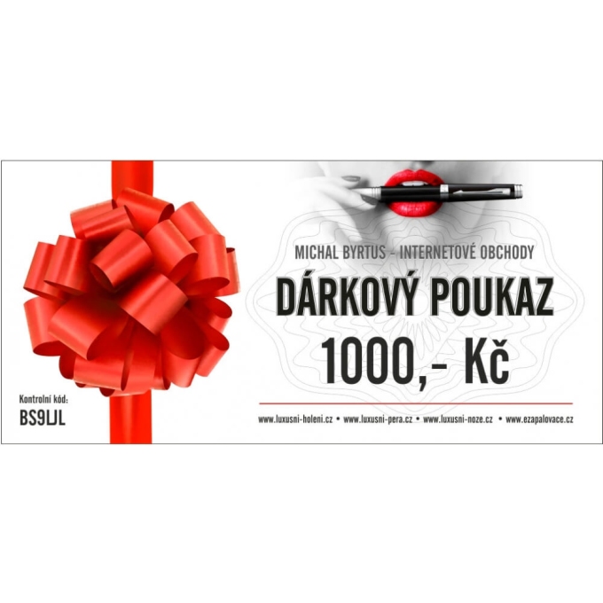 Dárkový poukaz na 1000,- Kč