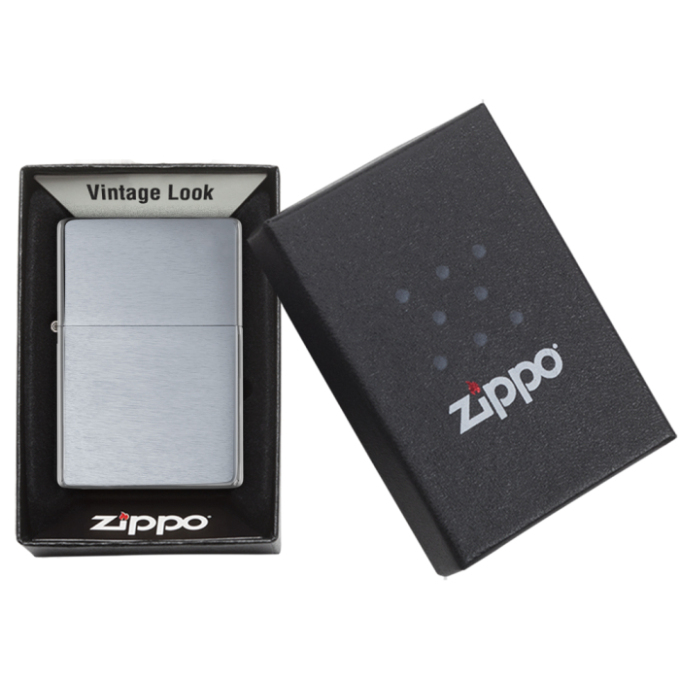 Zippo zapalovač 21116 Brushed Chrome Vintage