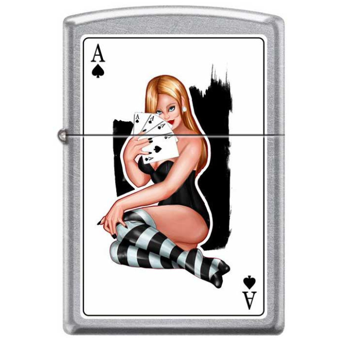 Zippo zapalovač 25973 Girl with Ace Card
