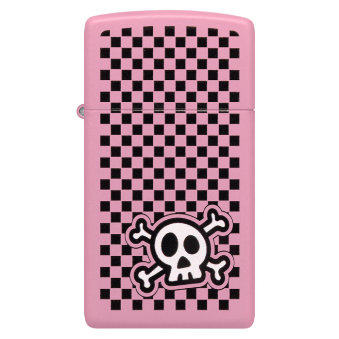 Zippo zapalovač 26164 Checkered Skull Design