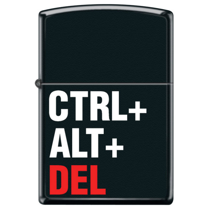 Zippo zapalovač 26187 Ctrl Alt Del