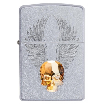 Zippo zapalovač 20443 Gold Skull Design