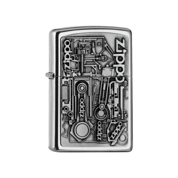 Zippo zapalovač 25557 Motor Parts Emblem 3D