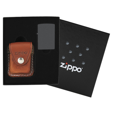 Zippo dárková kazeta 44065 s hnědým pouzdrem