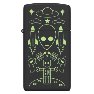 Zippo zapalovač 66071 Slim Alien Invasion Design