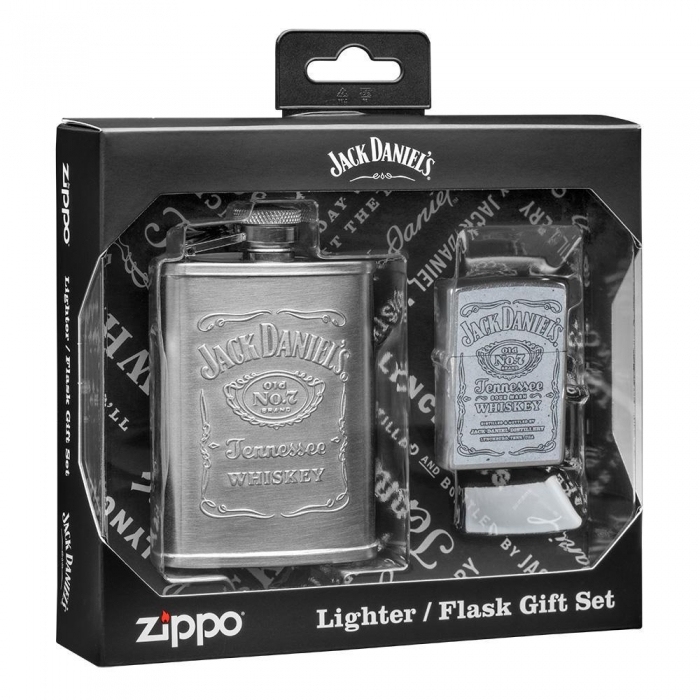 Zippo 30061 Jack Daniels dárkova sada zapalovače a placatky